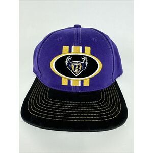VTG Baltimore Ravens Sheild NFL Game Day Drew Pearson Strapback‎ Cap Hat 90 Rare